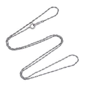 Estate Sterling Silver 925 1.2mm Rope Chain Necklace 18"